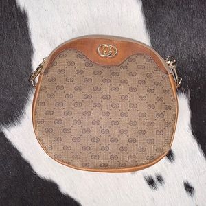 Gucci Vintage 70s Round Mini Canteen Crossbody Bag